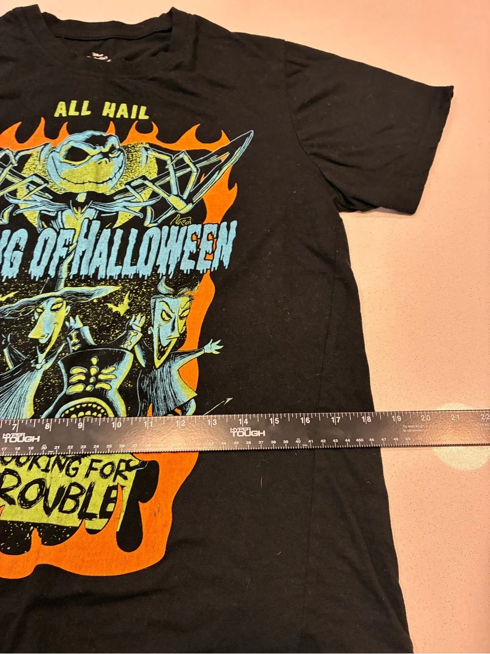 Disney The King of Halloween Graphic Tee - Black/Orange/Neon Blue-Green
